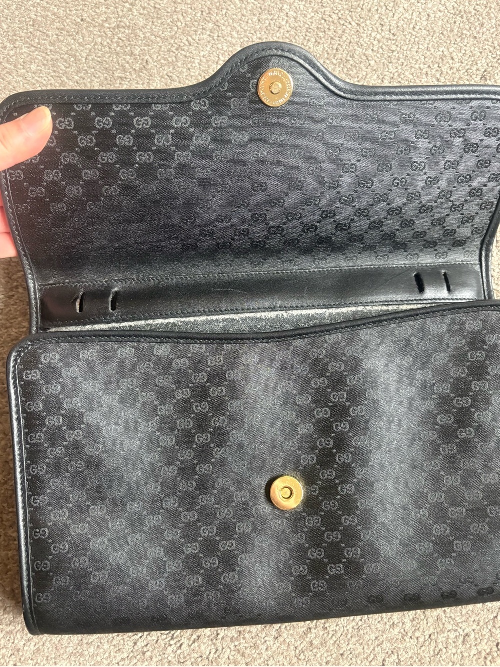 Auth Gucci Micro GG logo 2way clutch shoulder bag No strap - Picture 9 of 16